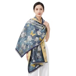 Oil painting jacquard scarf - color option