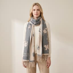 Core-spun brushed scarf - styled look