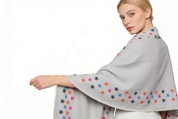 Cut jacquard scarf - product view