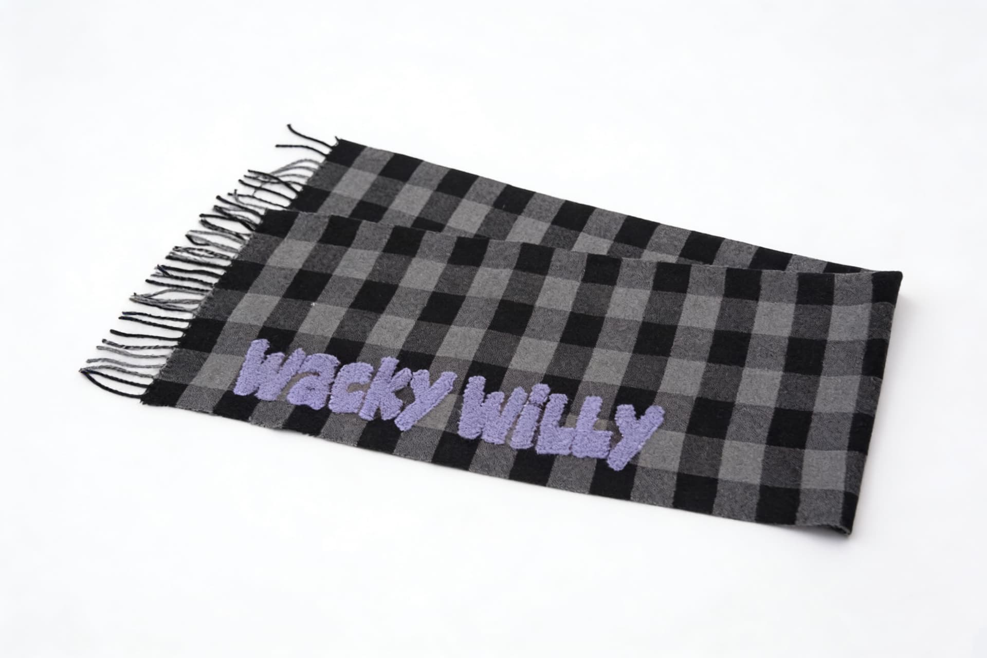 Narrow cut jacquard scarf - fabric close-up