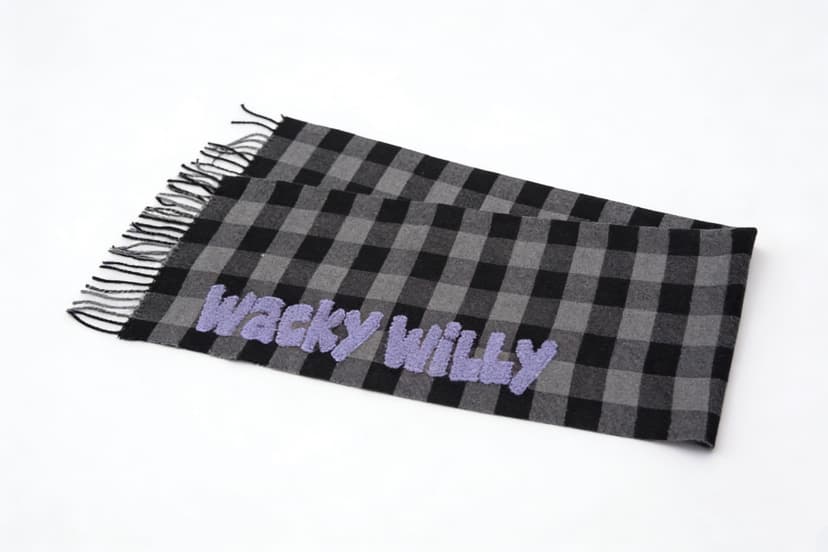 Narrow cut jacquard scarf - fabric close-up