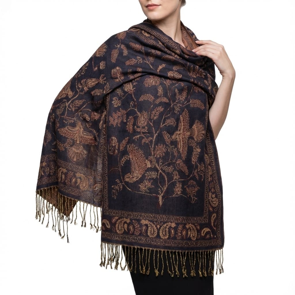 Paisley jacquard scarf - styled look