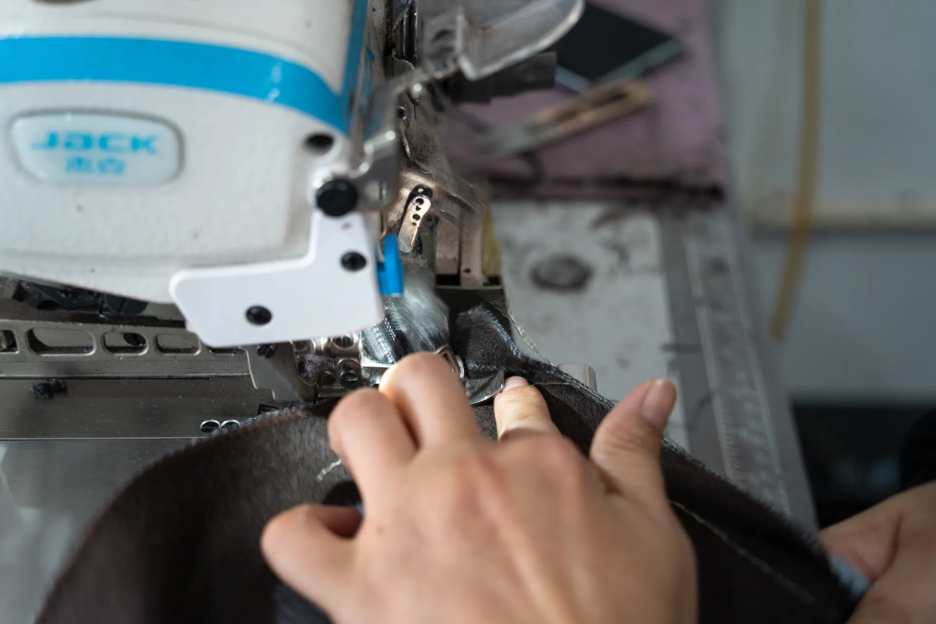 Sewing detail close-up