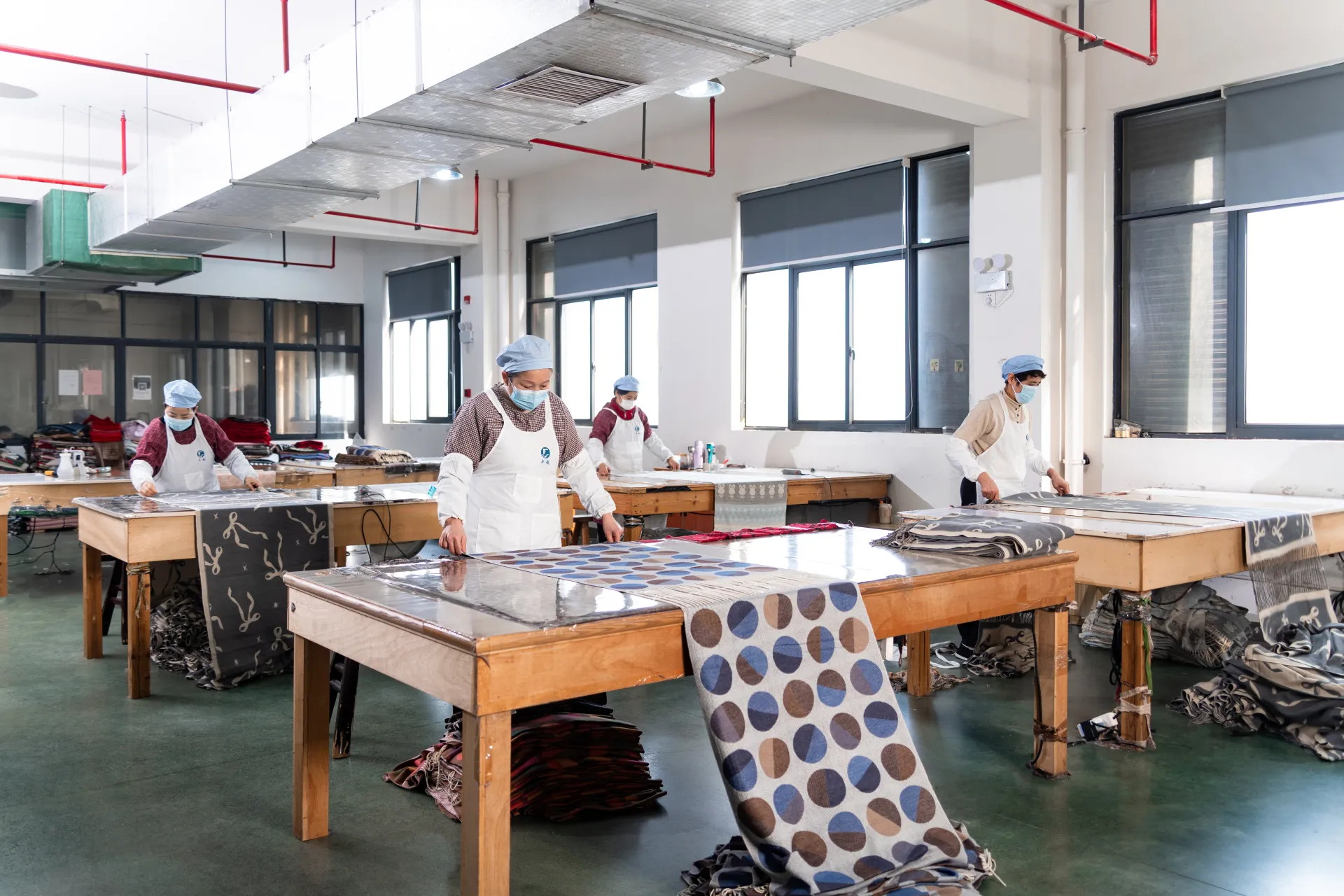 High-detail weaving close-up