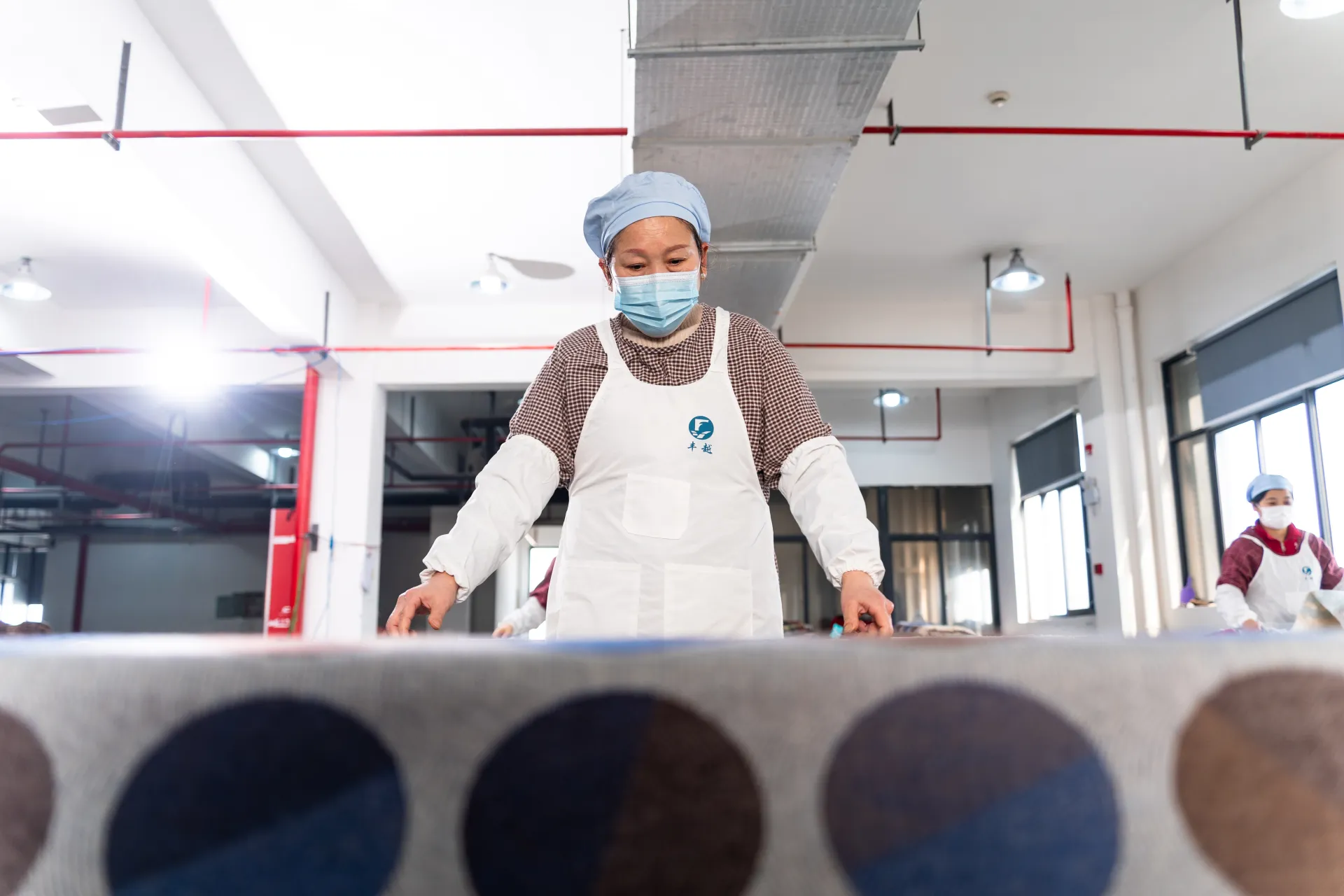 Weaving loom close-up detail