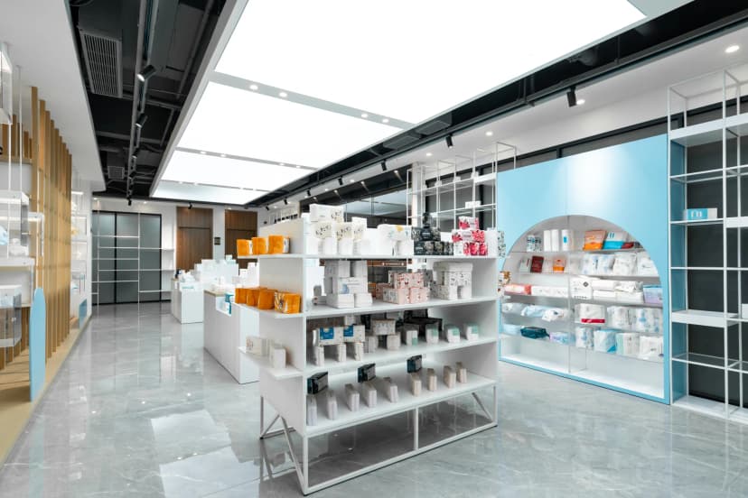 Sample room with scarf collections