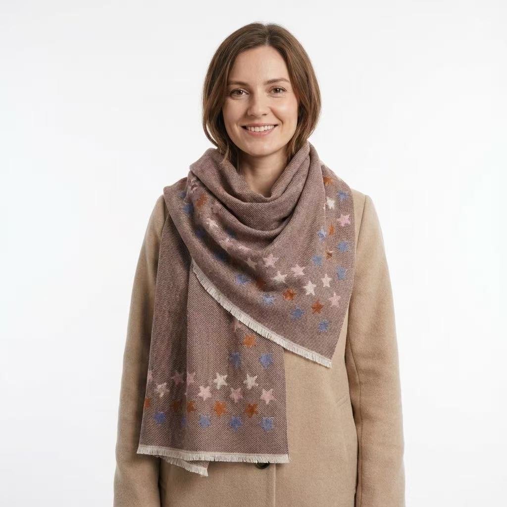 CLIPPED JACQUARD SCARF - Whimsy Series FYSC-2505 (65×180cm